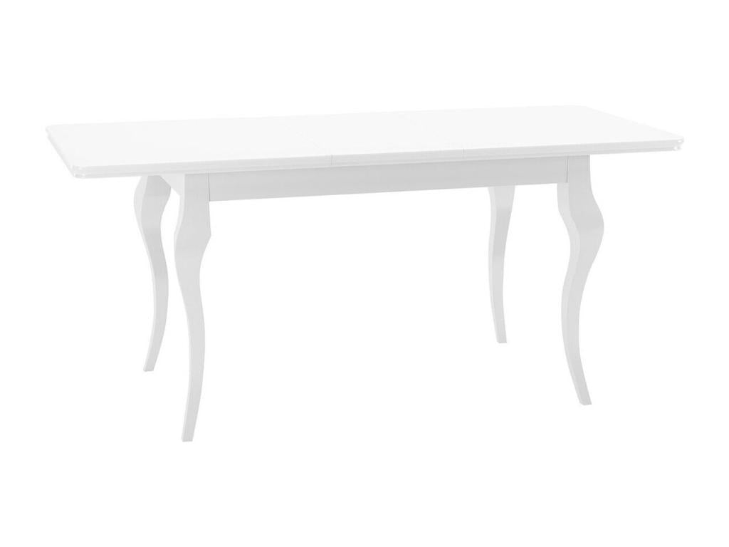 Table Racine 101 Blanc brillant - Blanc 76x80x140cm Allongement MDF Bois