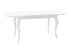 Table Racine 101 Blanc brillant - Blanc 76x80x140cm Allongement MDF Bois