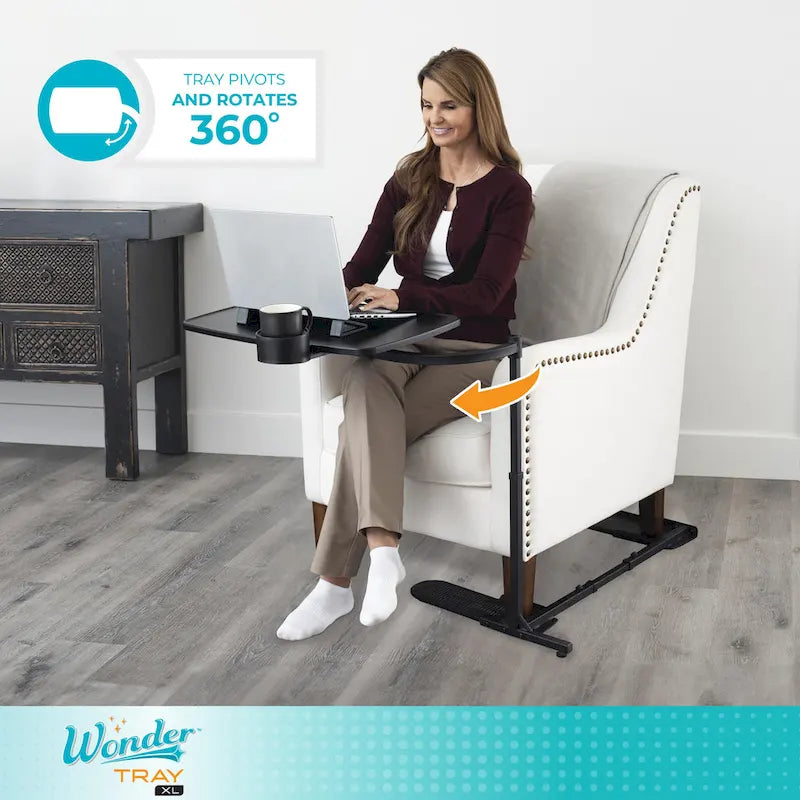 Table d'appoint pivotante extra large Stander Wonder pour téléviseur et ordinateur portable