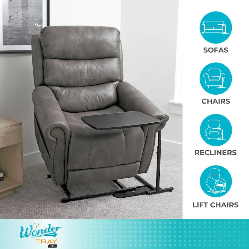 Table d'appoint pivotante extra large Stander Wonder pour téléviseur et ordinateur portable