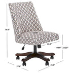 Chaise de bureau SAFAVIEH Meggan - 25 cm (L) x 27 cm (P) x 38 cm (H)