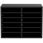 Organiseur de bureau à 12 compartiments avec étagères réglables et amovibles : un complément idéal pour tout espace.