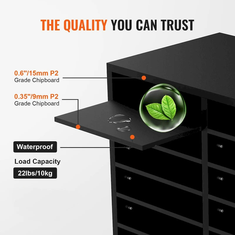 Organiseur de bureau à 12 compartiments avec étagères réglables et amovibles : un complément idéal pour tout espace.