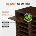 Organiseur de bureau à 12 compartiments avec étagères réglables et amovibles : un complément idéal pour tout espace.