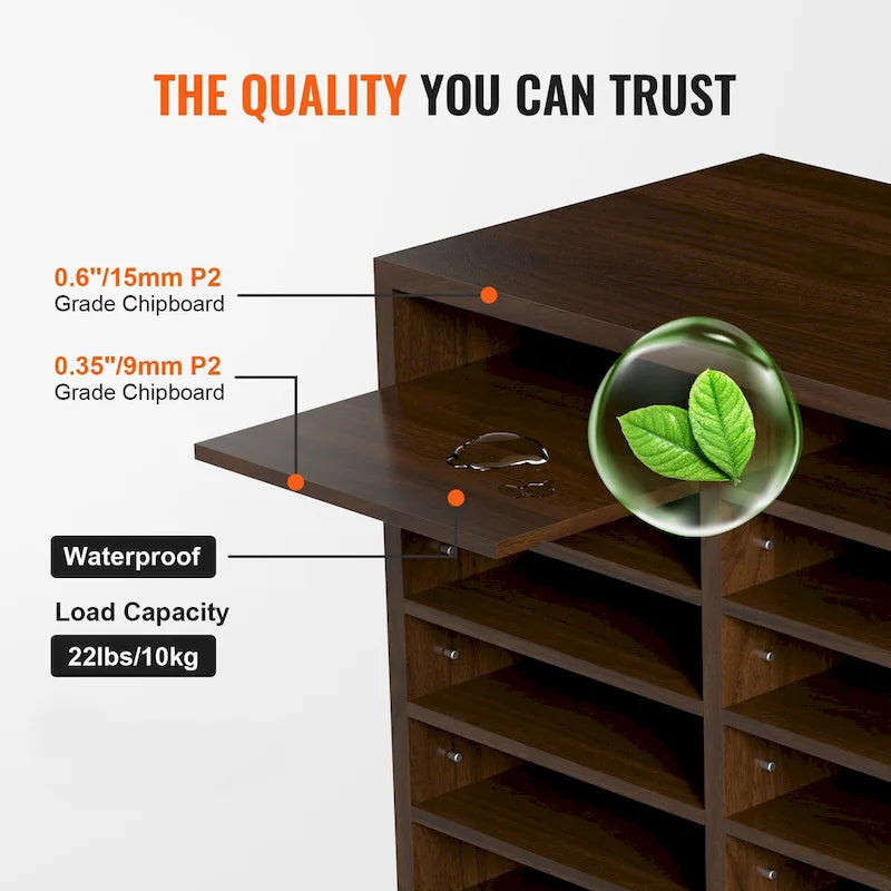 Organiseur de bureau à 12 compartiments avec étagères réglables et amovibles : un complément idéal pour tout espace.