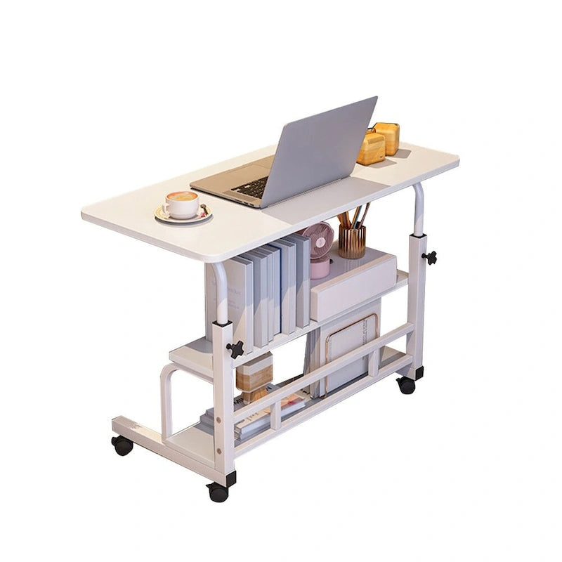 31.5  Mobile Standing Desk, Adjustable Height Portable Rolling Desk Small Computer Desk, Mobile Stand Up Desk W/Wheels
