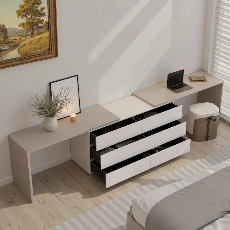 Commode extensible à 6 tiroirs pour bureau à domicile 144,26