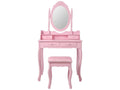 Table de maquillage rose rustique table de coiffeuse avec miroir Vertchez