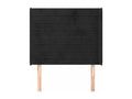 Tête de lit avec oreilles Noir 93x16x118/128 cm Velours