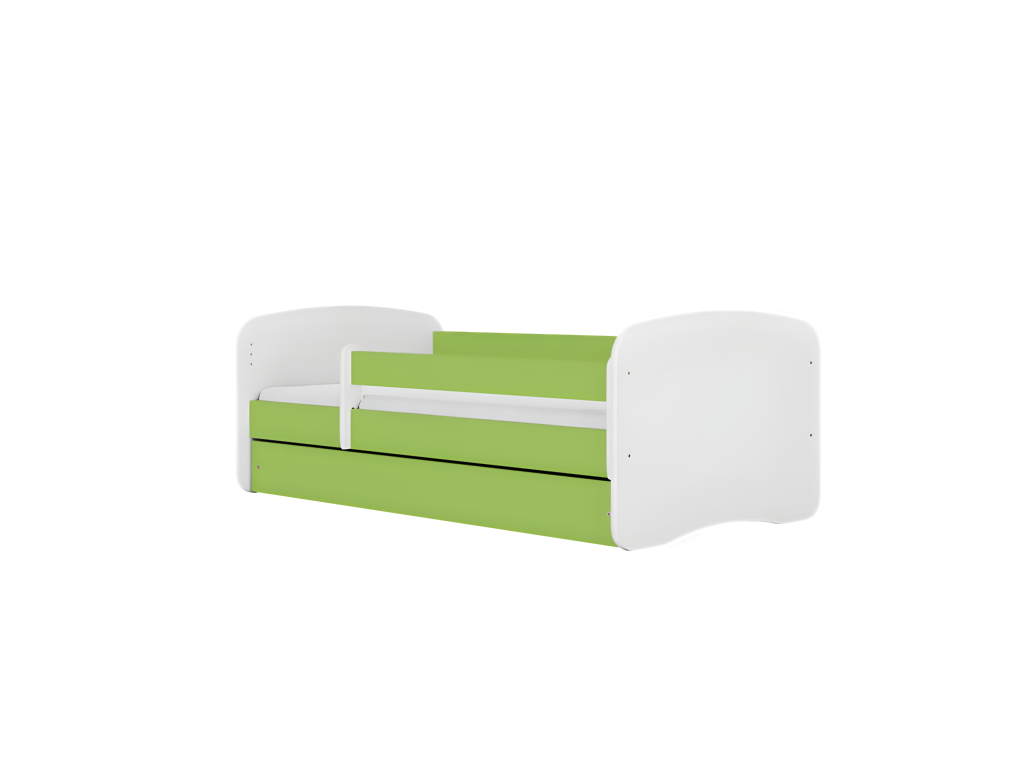 Lit Meublita peau verte avec tiroir avec matelas 140/70