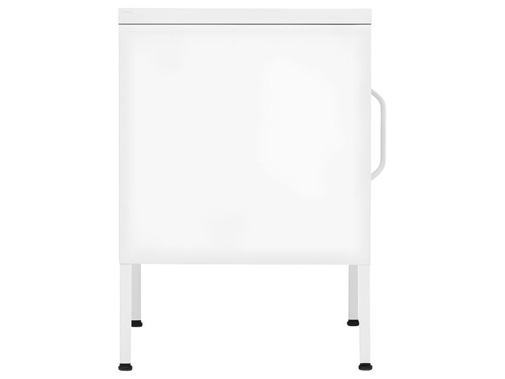 Tables de chevet 2 pcs Blanc 35x35x51 cm Acier