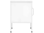 Tables de chevet 2 pcs Blanc 35x35x51 cm Acier