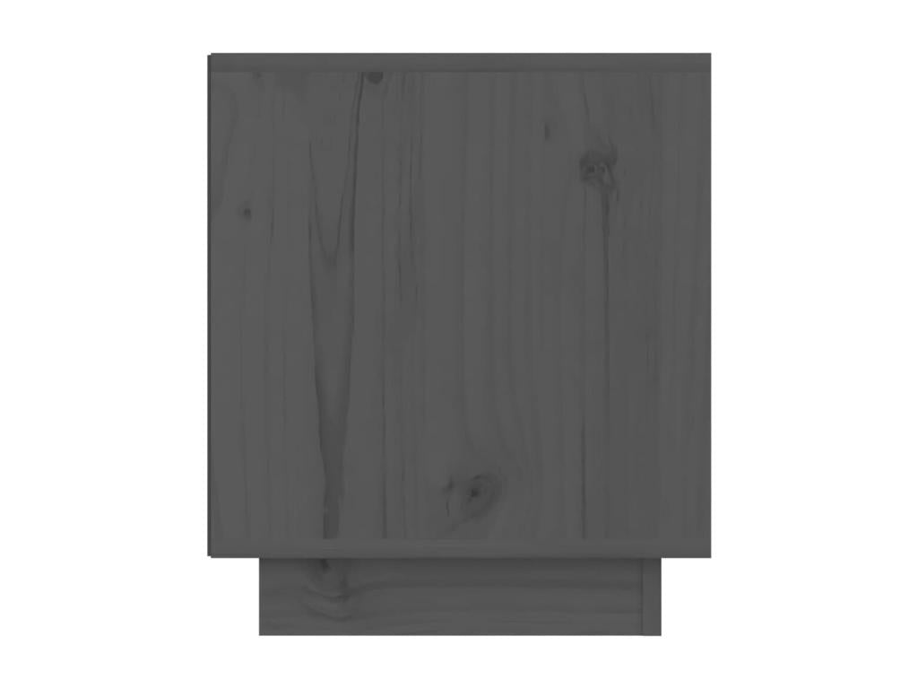 Tables de chevet 2 pcs Gris 40x34x40 Bois de pin solide