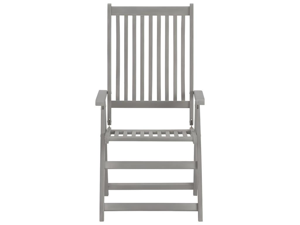 Chaises inclinables de jardin lot de 2 et coussins Bois Vertchez