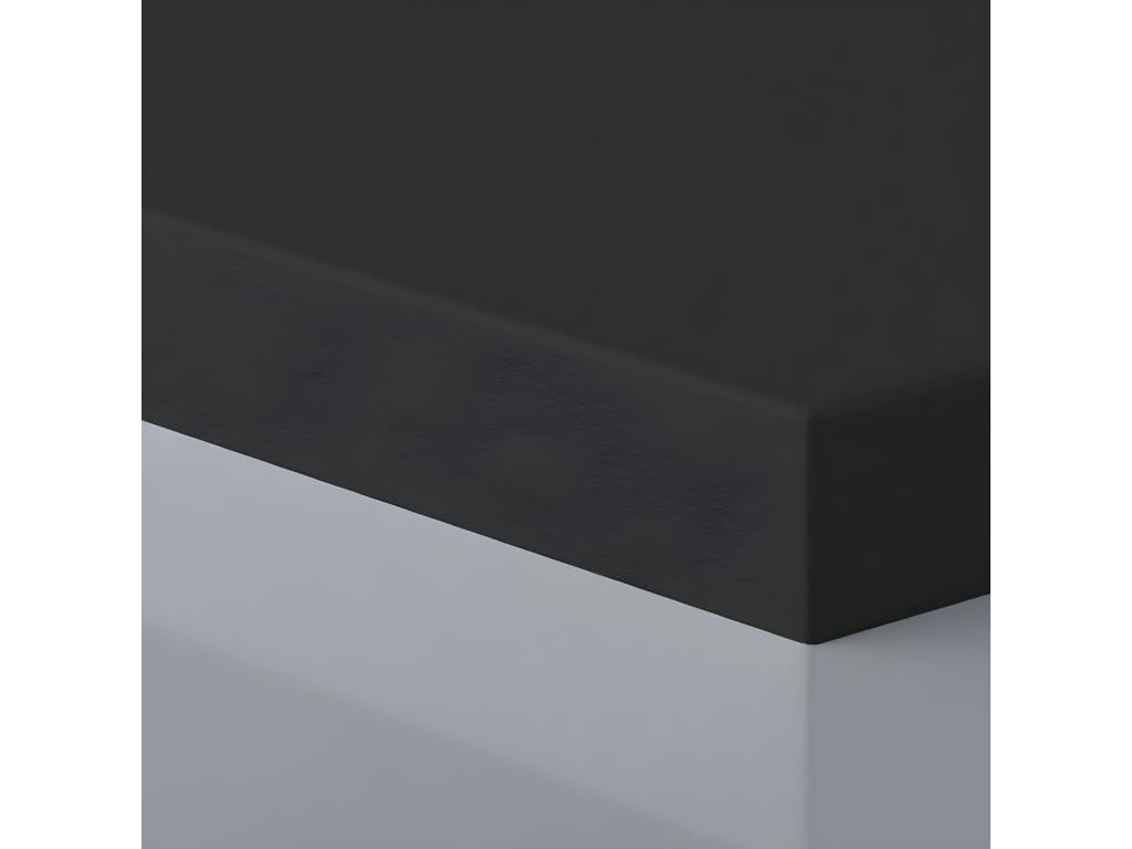 Receveur de douche 70x70 cm extra plat PURE en résine surface ardois¨¦e noir Grille inox