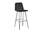 Lot de 2 chaises de bar CASSITA Rotin Noir