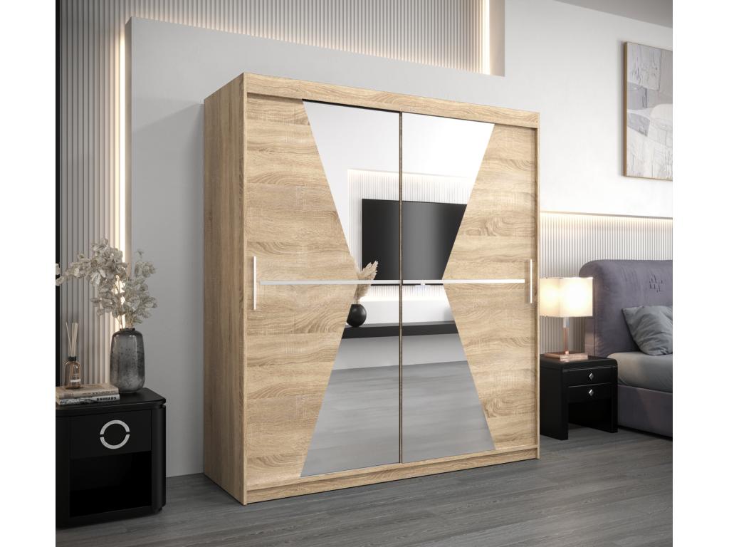 Armoire Maroko ¨¤ Portes Coulissantes 200/180/62 2 portes Vertchez