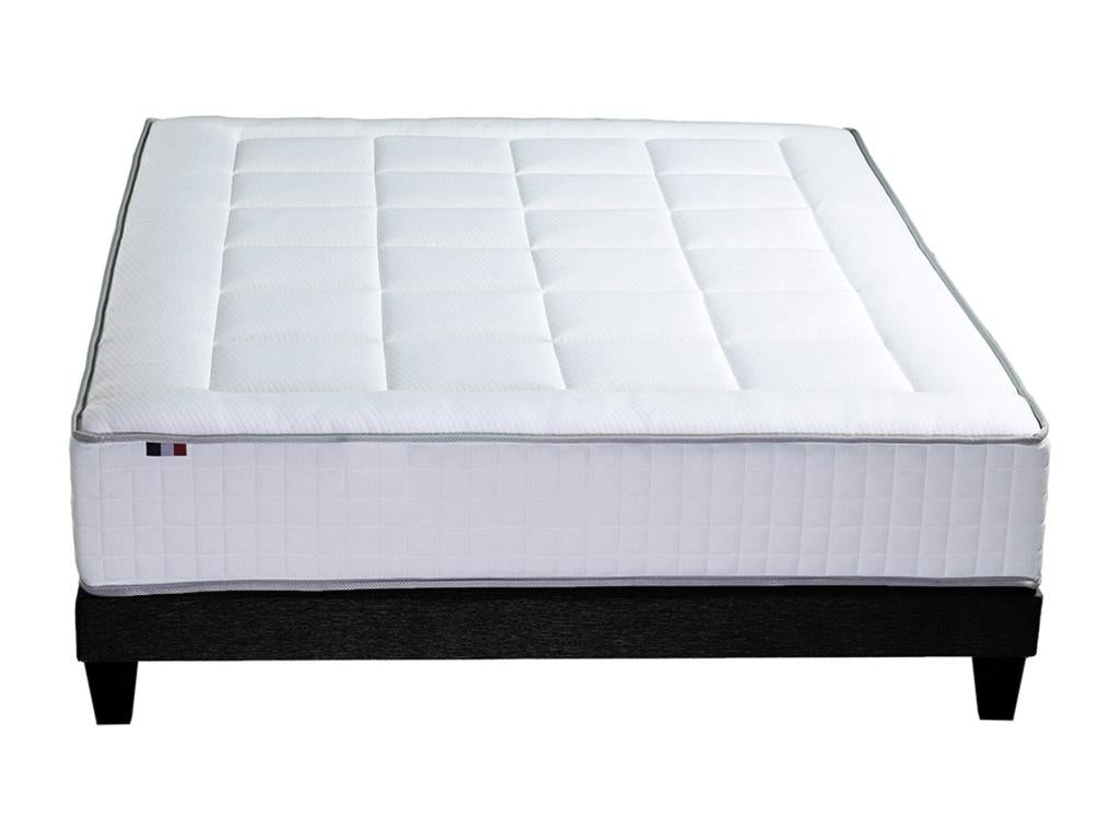 Ensemble matelas m¨¦moire de forme Meublita 2 et sommier d¨¦co Dimensions - 140x190 cm