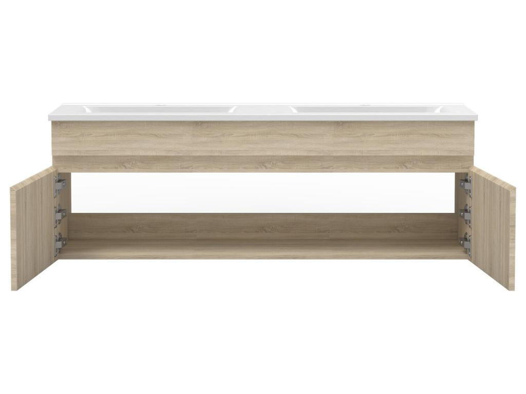 Ensemble Salle De Bain 120cm meuble Ch¨ºne Vertchez avec miroir lumineux Vertchez