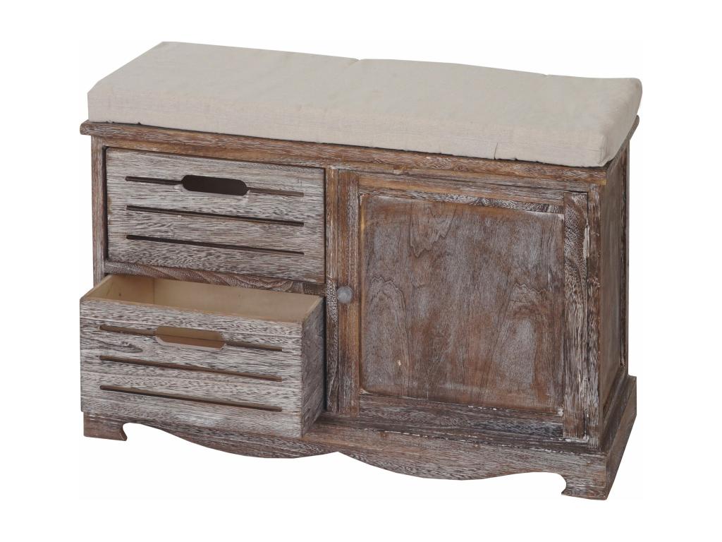 Banquette Meublita-J22, style commode Meublita vintage, 49x71x32cm, marron