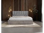 Vertchez Lit rembourr¨¦ 160x200 Sevilla - t¨ºte de lit Haute rembourr¨¦e Rangement - Lit Vertchez Gris Vertchez Velvet 2217