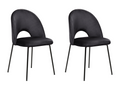 Lot de 2 chaises de salle ¨¤ manger COVELO Velours Noir