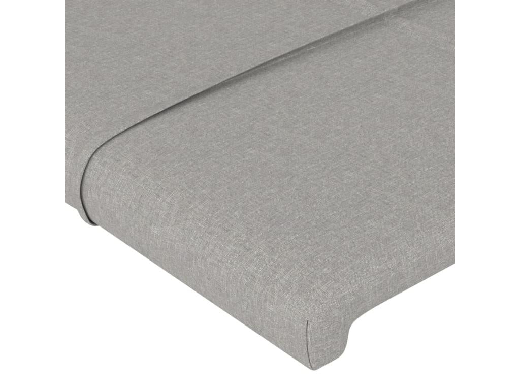 Tête de lit avec oreilles Gris clair 163x23x78/88 cm Tissu
