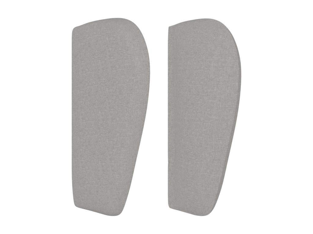 Tête de lit avec oreilles Gris clair 163x23x78/88 cm Tissu