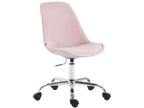 Chaise de bureau - Velours / M¨¦tal chromé¨¦ - Rose - Vertchez