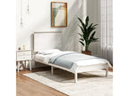 Cadre de lit sans matelas blanc 90x190 cm bois massif