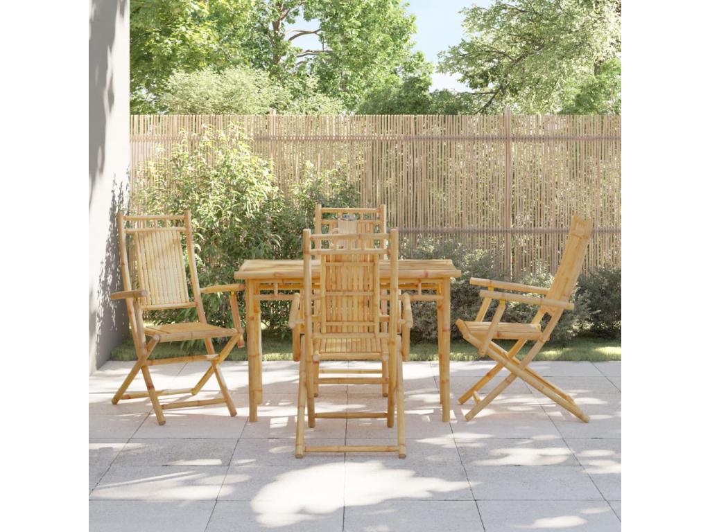 Chaises pliables de jardin lot de 4 53x66x99 cm Meublita
