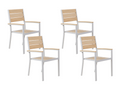 Lot de 4 chaises de jardin Vertchez Beige
