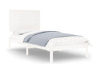 Cadre de lit sans matelas blanc 90x190 cm bois massif