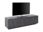 Meuble TV Vertchez Buffet bas de salon Base pour meuble TV Made in Italy 162x44h46 cm Gris Ardoise