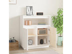 Buffet Blanc 70x34x80 cm Bois massif de pin