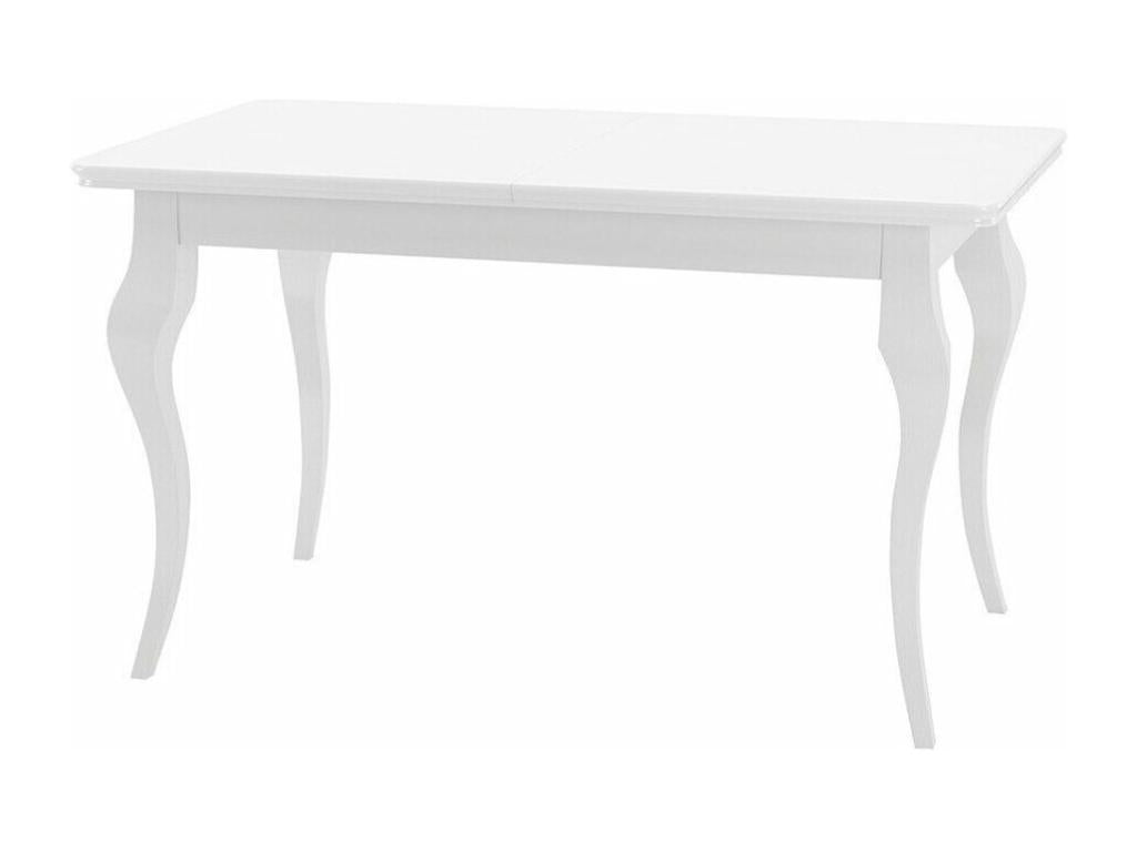 Table Racine 101 Blanc brillant - Blanc 76x80x140cm Allongement MDF Bois