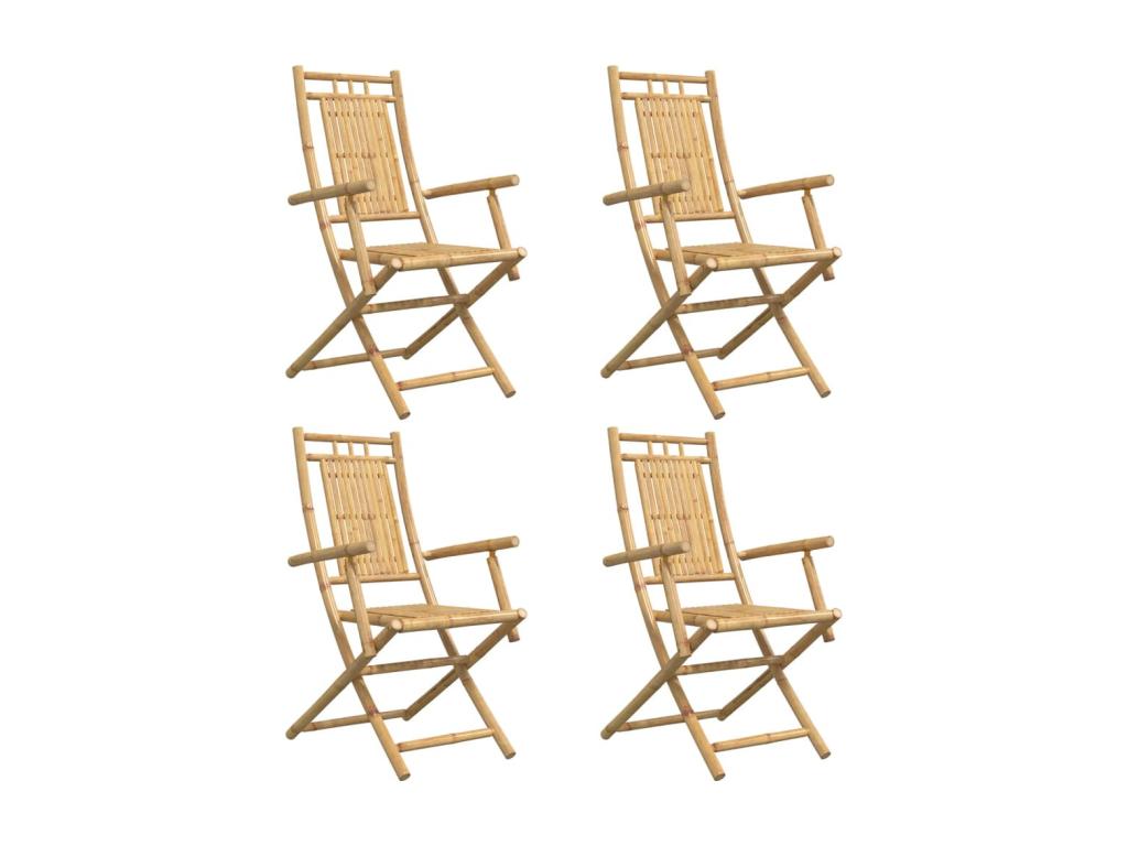 Chaises pliables de jardin lot de 4 53x66x99 cm Meublita