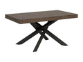 Table extensible 90x160/264 cm Volantis Noyer cadre Anthracite