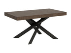 Table extensible 90x160/264 cm Volantis Noyer cadre Anthracite