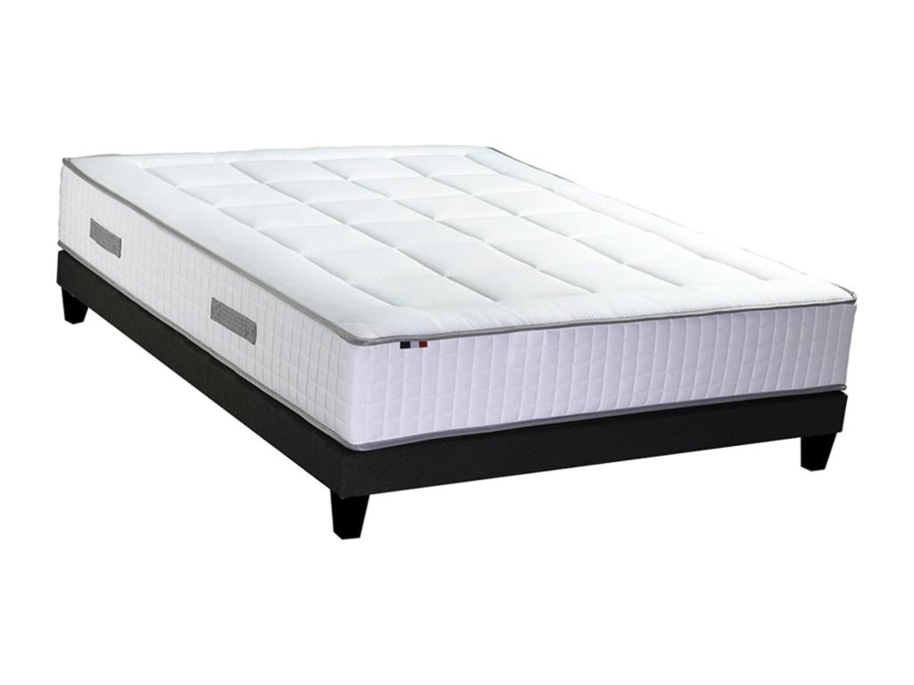 Ensemble matelas m¨¦moire de forme Meublita 2 et sommier d¨¦co Dimensions - 140x190 cm