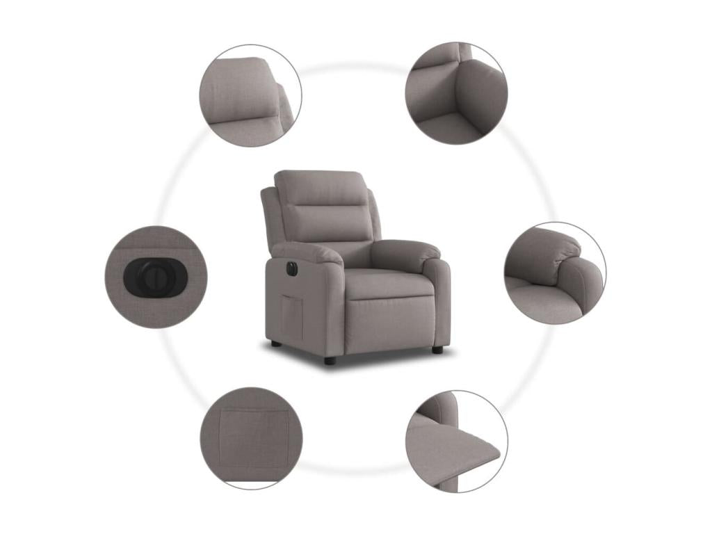 Fauteuil inclinable ¨¦électrique Meublita Tissu