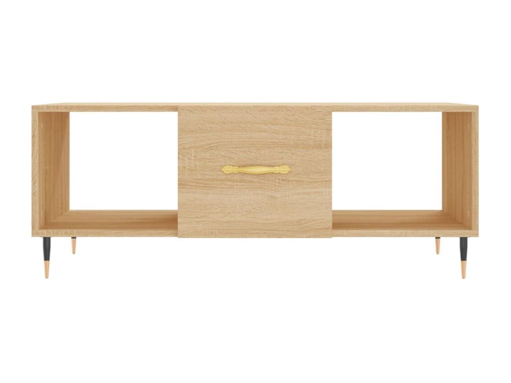 Table basse ch¨ºne Meublita 102x50x40 cm bois d'ing¨¦nierie