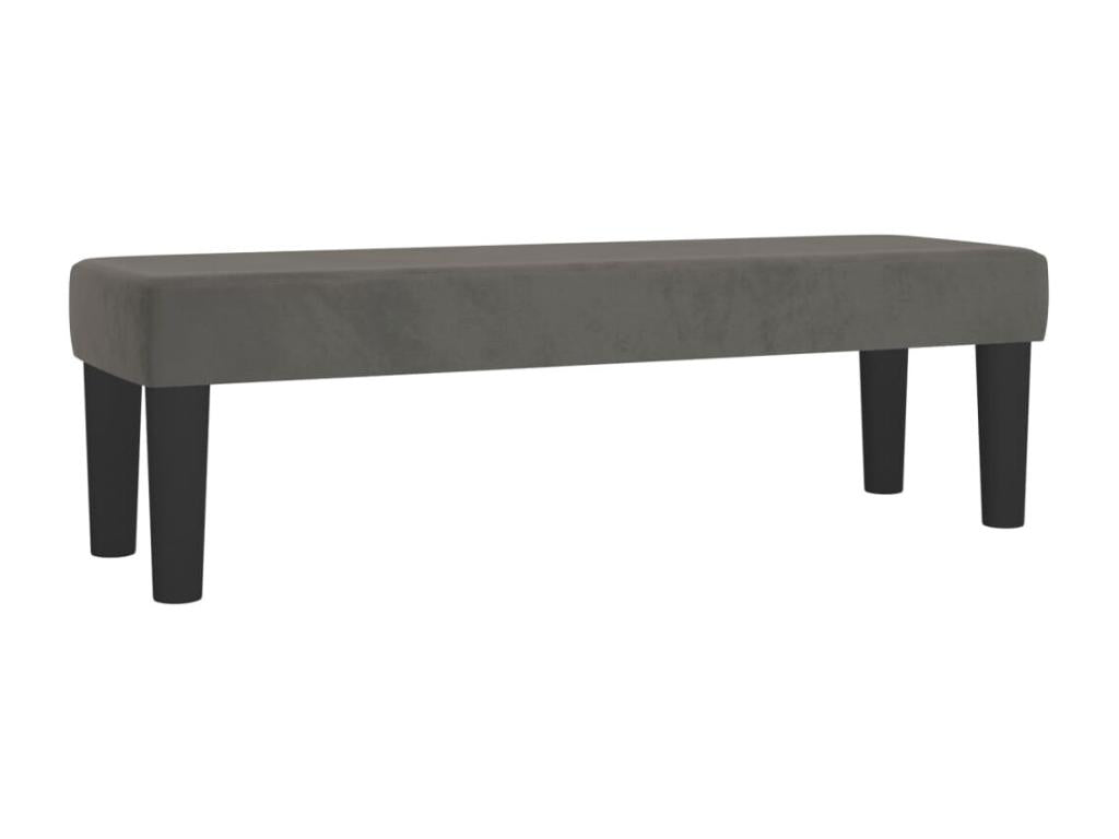 Lit ¨¤ sommier tapissier et matelas Gris fonc¨¦ 140x190cm Velours