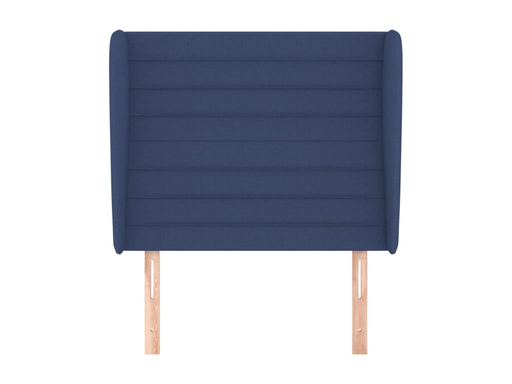 Tête de lit avec oreilles Bleu 83x23x118/128 cm Tissu