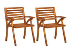 Chaises ¨¤ mangeoire de jardin avec coussins lot de 2 Meublita massif