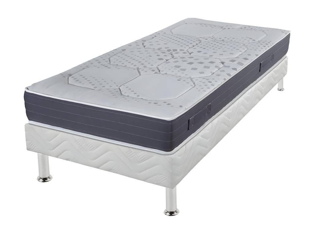 Matelas et sommier tapissier 90x200 Latex - Vertchez - Soutien ferme - Fabriqué en France