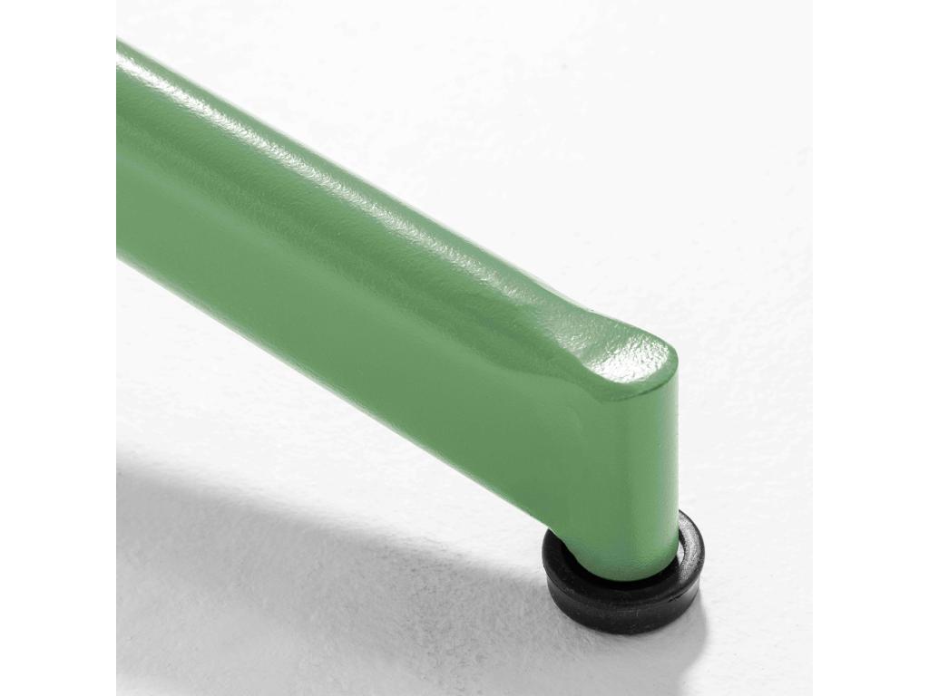 Ensemble table ronde et 2 chaises de jardin en métal vert Vertchez