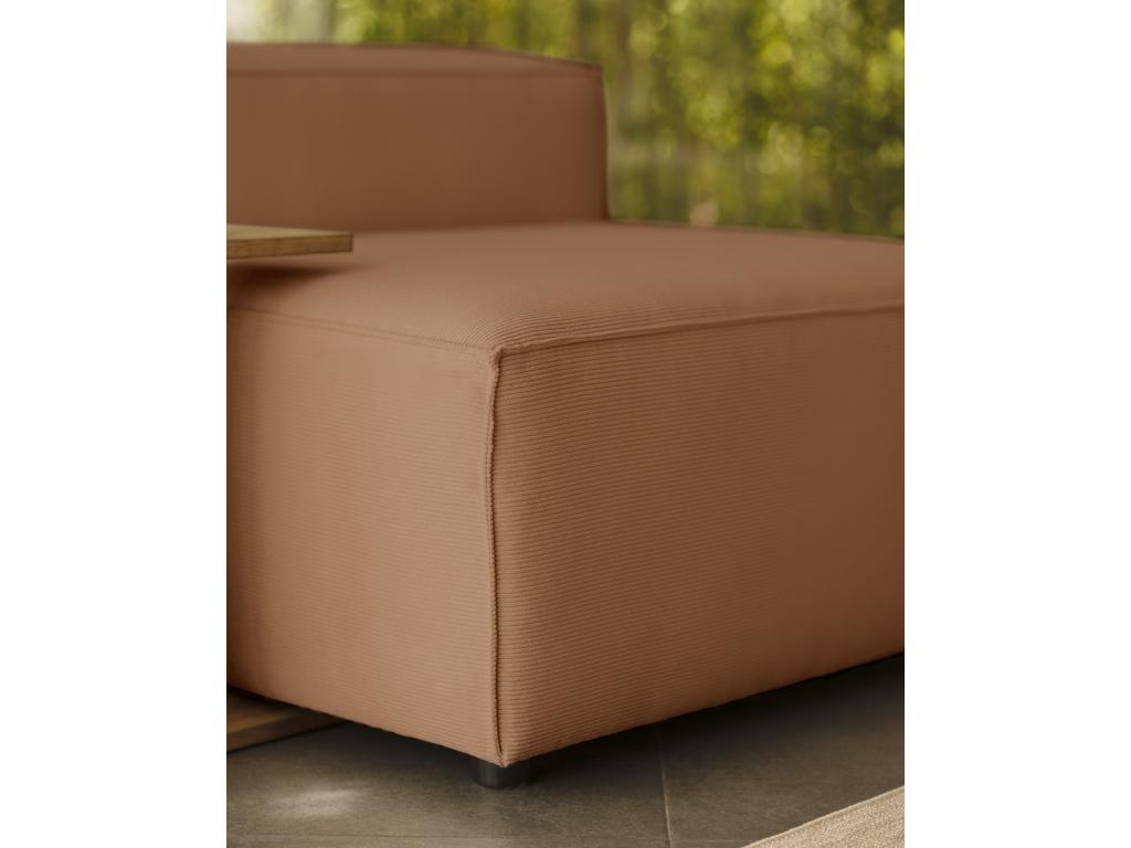 Fauteuil en velours c?tel¨¦ couleur Vertchez 110x90cm