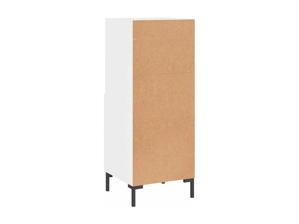 Buffet Blanc Brillant 34,5x34x90 cm Bois d'ing¨¦nierie