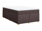 Sommier ¨¤ Vertchez de lit avec matelas Marron fonc¨¦ 120x200 cm